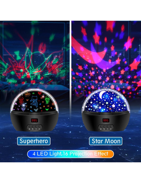 Proyector de Luz Nocturna DCAUT Batman 360 con Temporizador