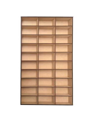 Estante de Exhibición de Coches a Escala 1:64 Alejandro Cortes - Organizador de MDF para 30 Vehículos