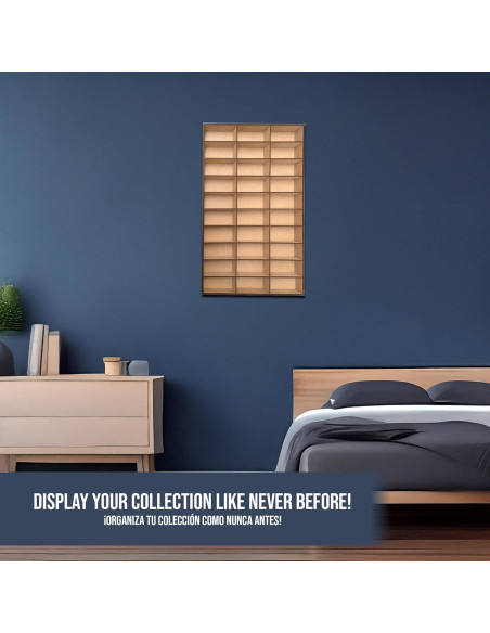 Estante de Exhibición de Coches a Escala 1:64 Alejandro Cortes - Organizador de MDF para 30 Vehículos Estante de Exhibición de Coches a Escala 1:64 Alejandro Cortes - Organizador de MDF para 30 Vehículos