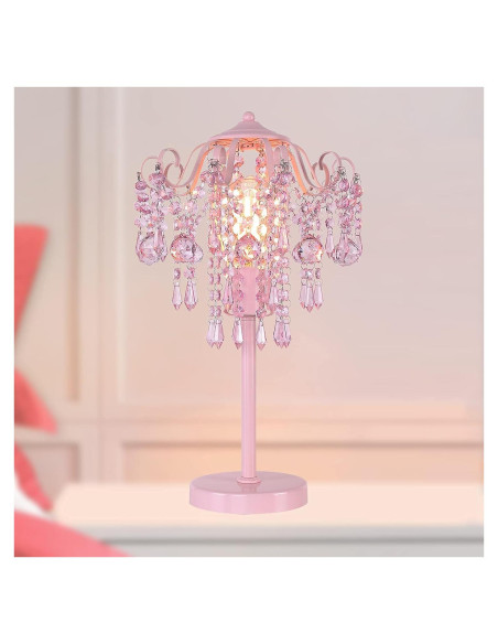 Lámpara de mesa rosa MEIXISUE 1 luz E26 51.8 cm