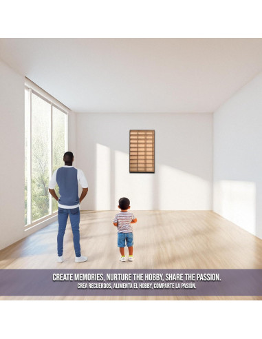 Estante de Exhibición de Coches a Escala 1:64 Alejandro Cortes - Organizador de MDF para 30 Vehículos