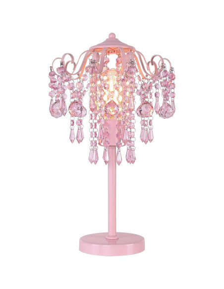 Lámpara de mesa rosa MEIXISUE 1 luz E26 51.8 cm