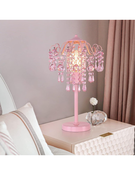 Lámpara de mesa rosa MEIXISUE 1 luz E26 51.8 cm