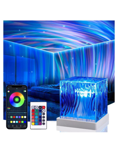 Proyector de Luz Aurora WRRLIGHT con 16 Colores y Control Remoto