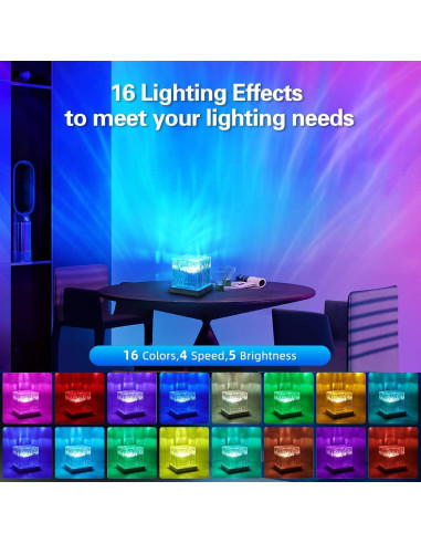 Proyector de Luz Aurora WRRLIGHT con 16 Colores y Control Remoto