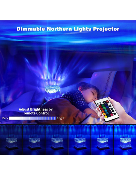 Proyector de Luz Aurora WRRLIGHT con 16 Colores y Control Remoto