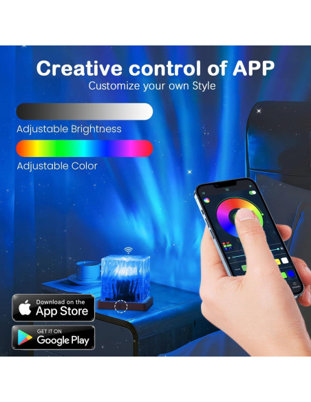 Proyector de Luz Aurora WRRLIGHT con 16 Colores y Control Remoto