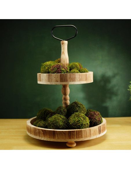 Conjunto de 18 Bolas de Musgo Decorativas BYHER - Rellenos para Tazones