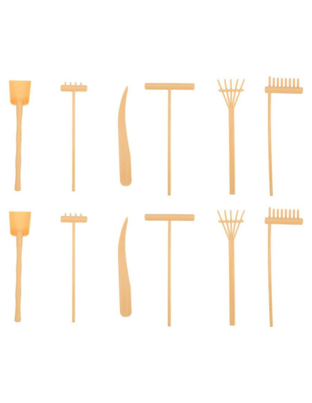 TOPPERFUN 12 Piezas Mini Rastrillos de Jardín Zen para Arena