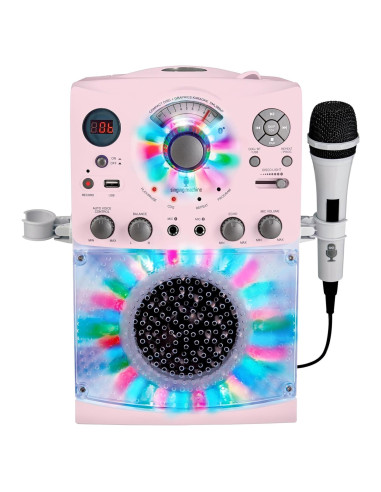 Karaoke Portátil Singing Machine SML385UP Rosa con Micrófono