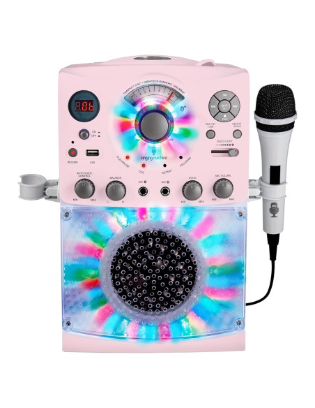Karaoke Portátil Singing Machine SML385UP Rosa con Micrófono