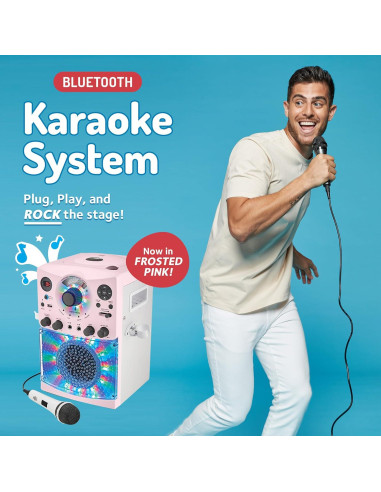 Karaoke Portátil Singing Machine SML385UP Rosa con Micrófono