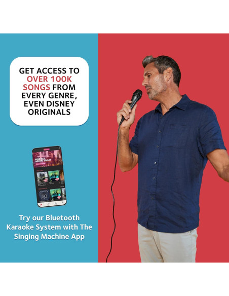 Karaoke Portátil Singing Machine SML385UP Rosa con Micrófono