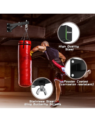 Soporte de Pared Eapele para Bolsa Pesada Ajustable 226.8 kg