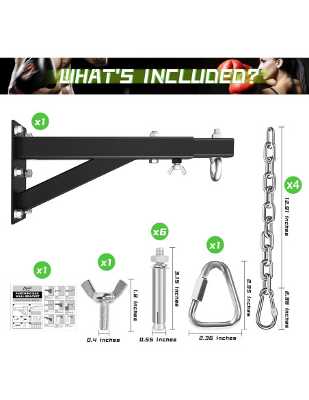 Soporte de Pared Eapele para Bolsa Pesada Ajustable 226.8 kg