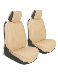 Fundas de Asiento de Coche MotorBox DiamondLux Beige