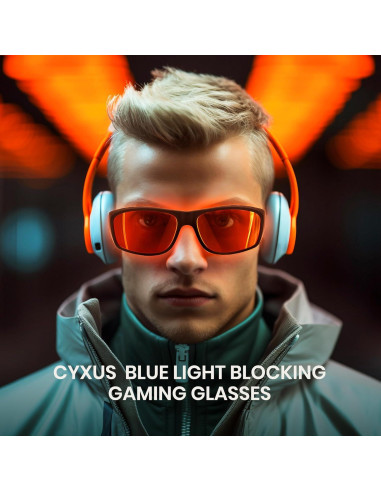 Gafas de Juego Cyxus 8180 Naranja Ámbar Bloqueo Luz Azul