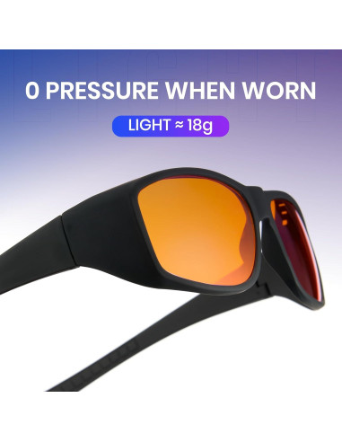 Gafas de Juego Cyxus 8180 Naranja Ámbar Bloqueo Luz Azul