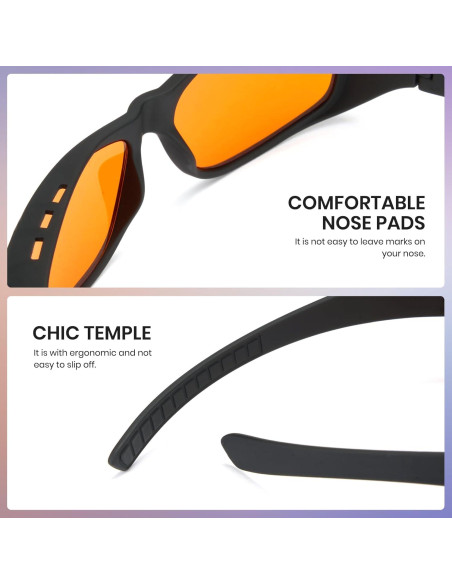 Gafas de Juego Cyxus 8180 Naranja Ámbar Bloqueo Luz Azul