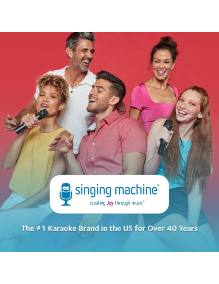 Karaoke Portátil Singing Machine SML385UP Rosa con Micrófono