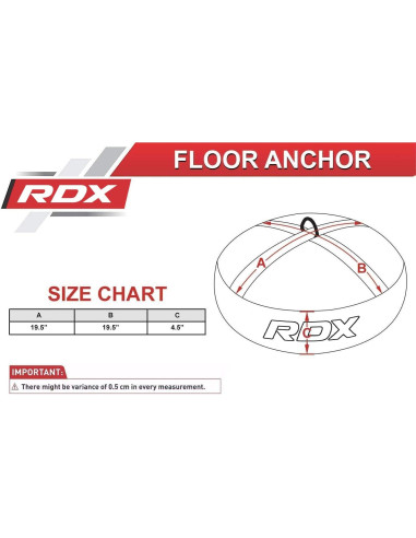 Ancla de Suelo RDX para Bolsa de Boxeo Doble Extremo 45cm