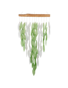 Campana de Viento de Vidrio Verde Hecha a Mano Blue Handworks