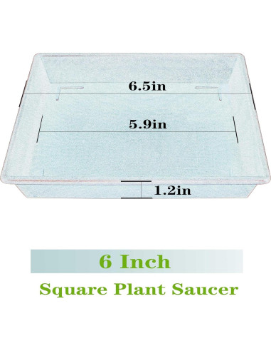Plato Cuadrado para Plantas 15 cm NIMYAU - Paquete de 5