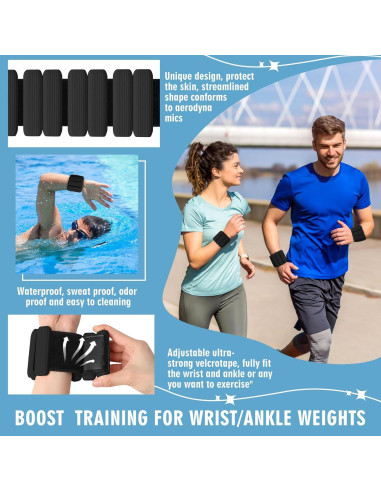 Conjunto de Pesas Ajustables Teikugv para Muñeca y Tobillo 0.9kg