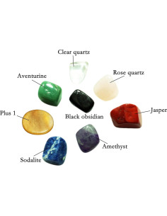 Conjunto de 8 Cristales Chakra Naturales para Meditación 2