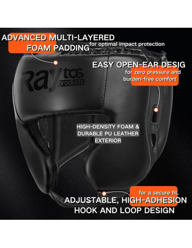 Casco de Boxeo Raytos RY-HT10 Unisex 210g PU Visión 180