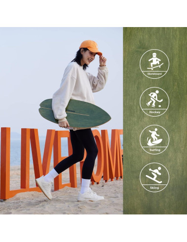 Tabla de Equilibrio XCMAN con Rodillo de Madera Antideslizante