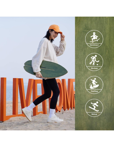 Tabla de Equilibrio XCMAN con Rodillo de Madera Antideslizante