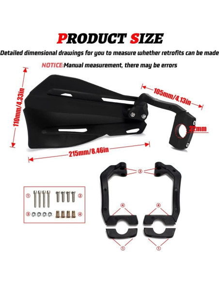 Guardas de Mano Universales XINGWU para Motocicleta 22mm