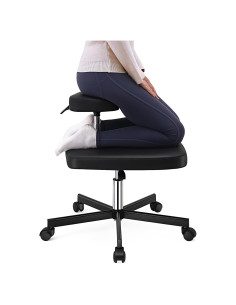 Silla de Meditación Ergonómica LHOOCX Ajustable Negro