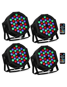 Luces Par LED 4 Pack LaluceNatz 36W RGB Control Remoto