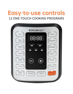Olla de Presión Eléctrica KINGBULL 12 en 1 5.68L Antiadherente 2