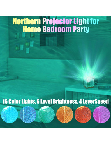 Proyector de Luz Oceánica RICHMYC 16 Colores Control Remoto