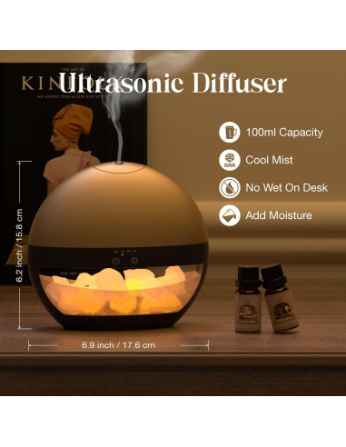 Difusor de Aceite Esencial Ultrasonico Salubrito 100ml Oro