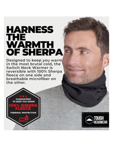 Gaiter de Cuello Reversible Tough Headwear - Forro Polar y Microfibra
