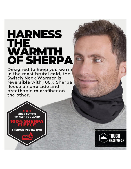 Gaiter de Cuello Reversible Tough Headwear - Forro Polar y Microfibra