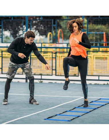 Set de Entrenamiento de Velocidad y Agilidad SMTPDT - 5 Vallas y Escalera 6.1m