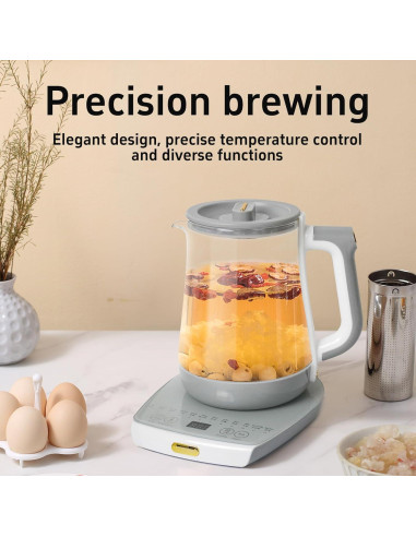 Hervidor Eléctrico Cglightwsparkle 1.8L con Infusor y 12 Funciones