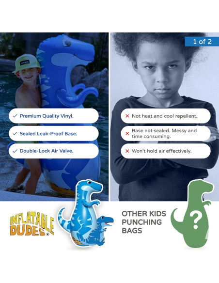 Bolsa de Golpes Inflable DUDAS INFLABLES Dinosaurio 119 cm