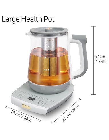 Hervidor Eléctrico Cglightwsparkle 1.8L con Infusor y 12 Funciones