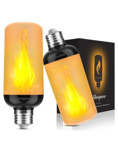 Bombillas LED de Llama Hompavo Gen2 E26 2 Piezas IP54