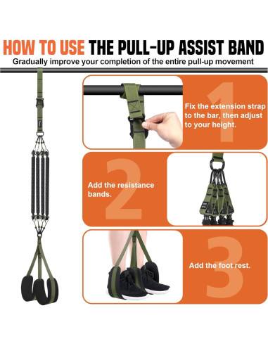 Bandas de Asistencia para Dominadas SERTT 136kg Ajustables
