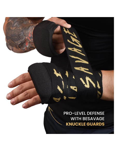 Envolturas de Mano BeSAVAGE 180 Pulgadas para Boxeo y MMA