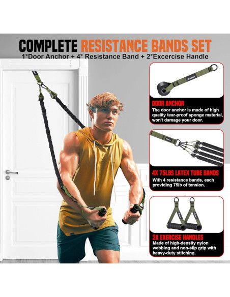 Bandas de Asistencia para Dominadas SERTT 136kg Ajustables