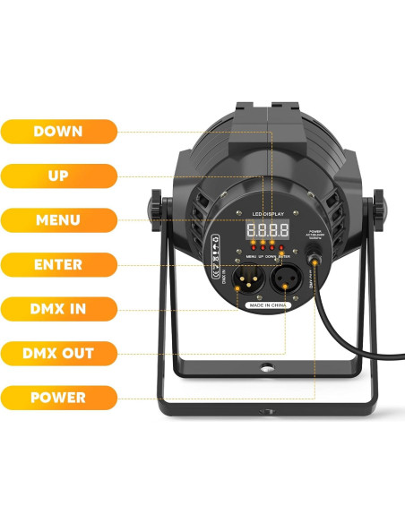 2 Focos COB 80W HOLDLAMP Luz de Escenario DMX Metal
