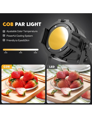 2 Focos COB 80W HOLDLAMP Luz de Escenario DMX Metal